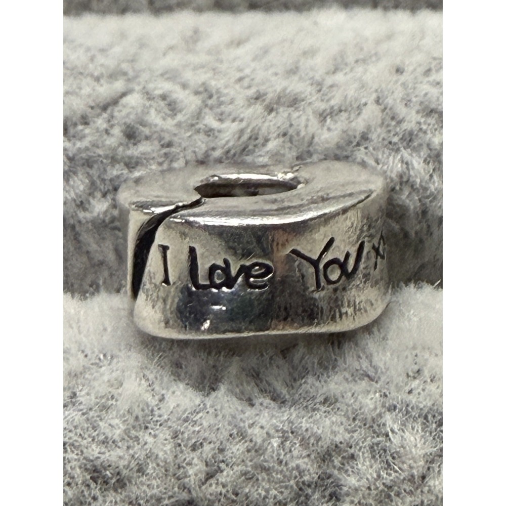 Chamilia 925 Sterling Silver Charm "I love you more" - "I love you xxx"